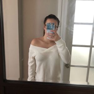 NWT Socialite white-off-the-shoulder soft sweater!